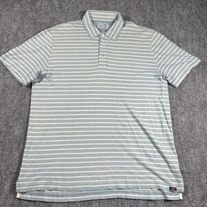 Faherty‎ Isle Polo Shirt Mens Large Striped Short Sleeve Casual Top